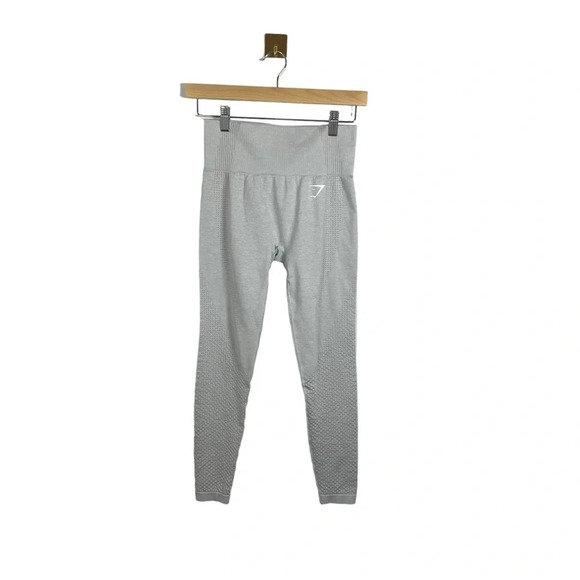 Gymshark Vital Seamless 2.0 Leggings in Light Grey Marl Size S - Picture 1 of 8